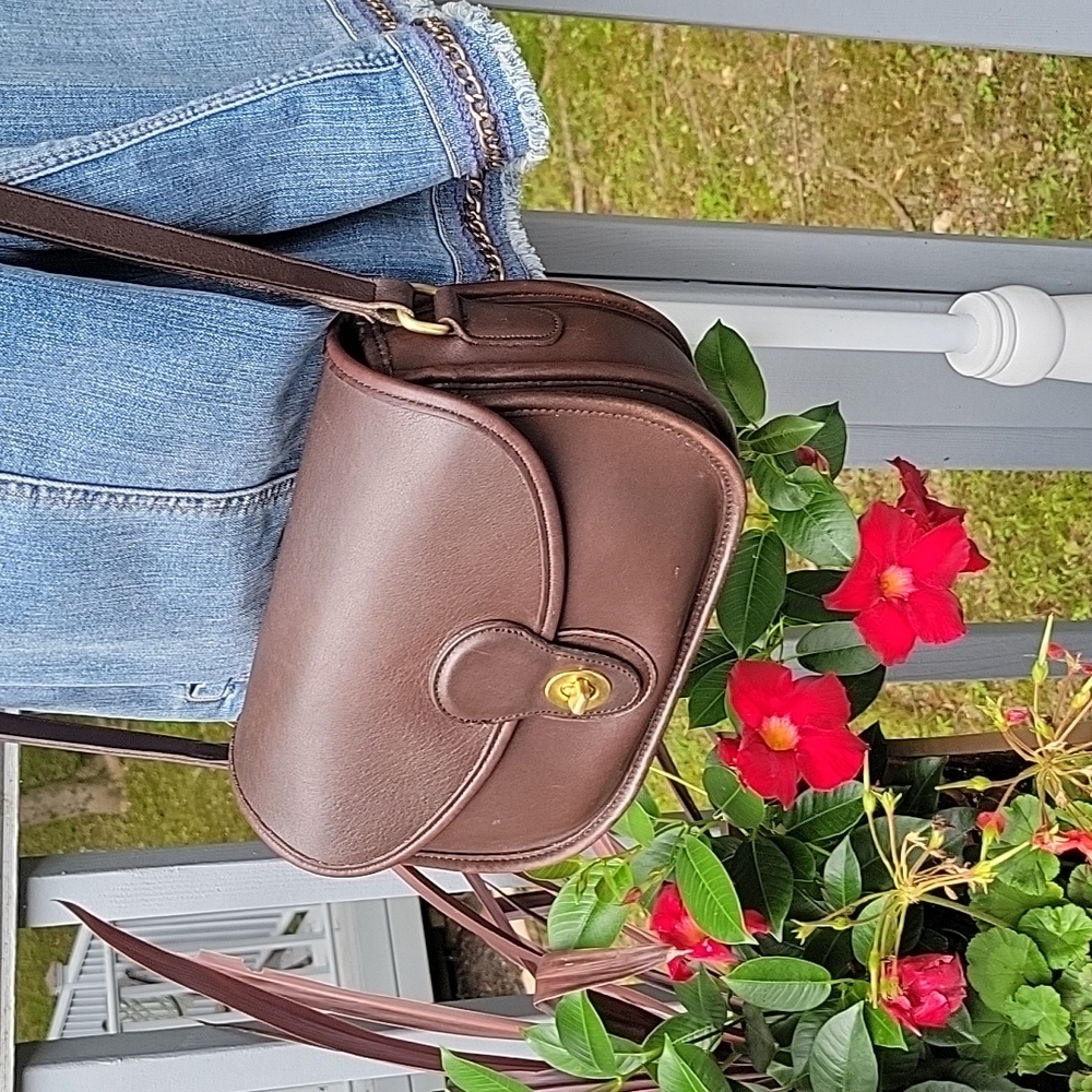 COACH Vintage Mahogany  Prairie Satchel Leather Crossbody Bag #9954